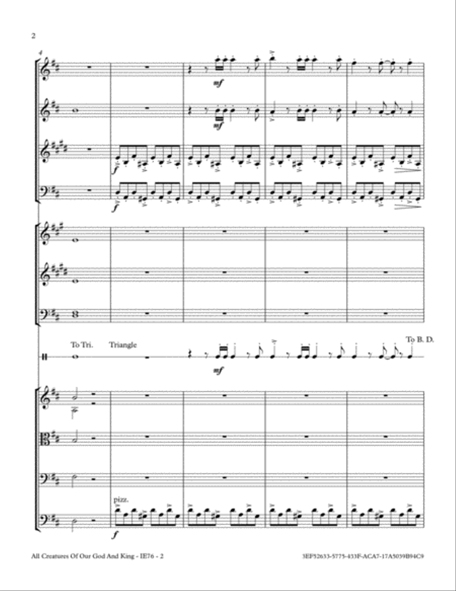 All Creatures Of Our God And King All Creatures Of Our God And King Full Orchestra scores gallery preview page 2