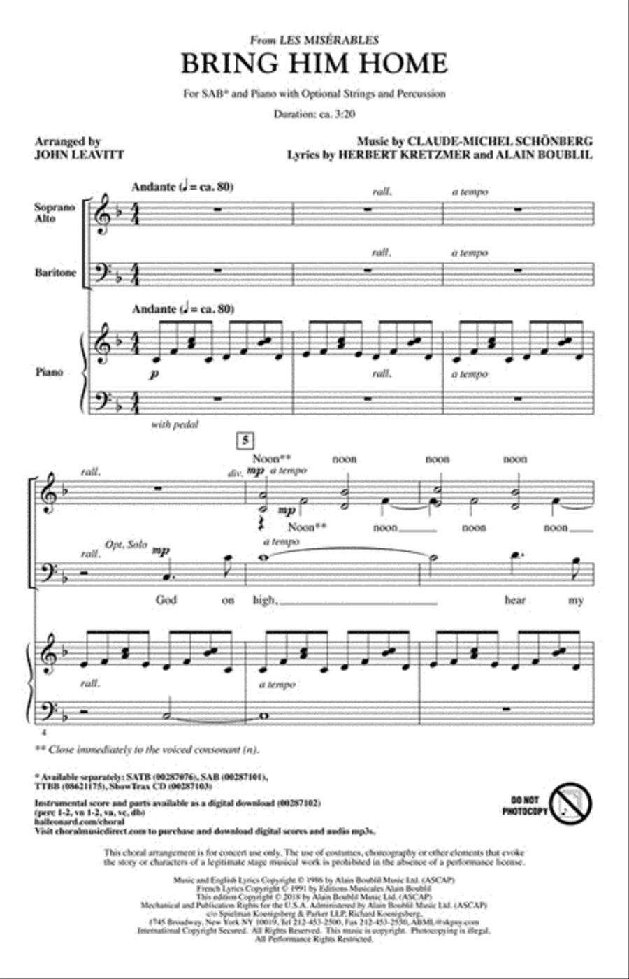 Bring Him Home Bring Him Home 3-Part scores gallery preview page 2