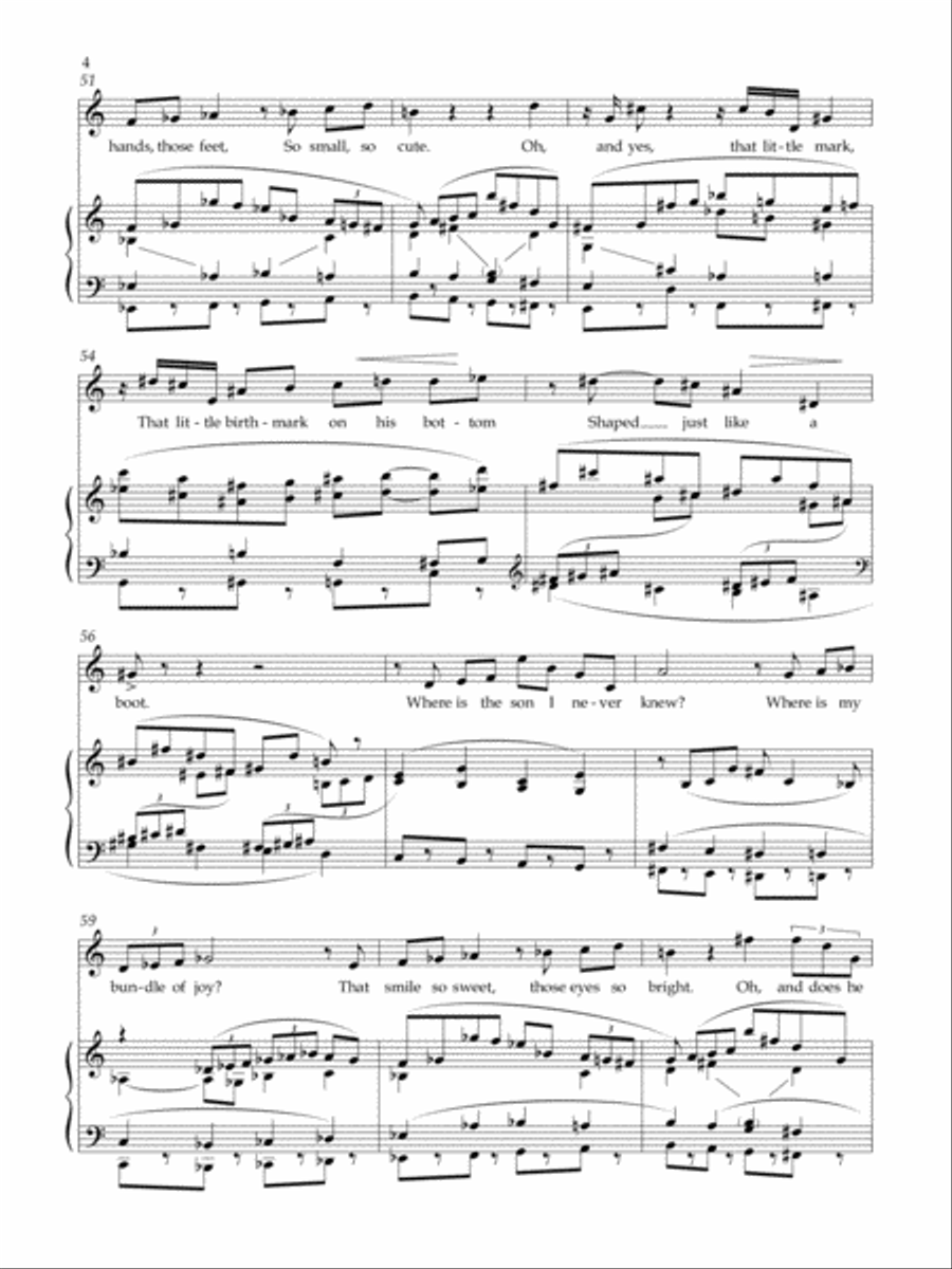 Where Is the Son I Never Knew? Voice scores gallery preview page 4