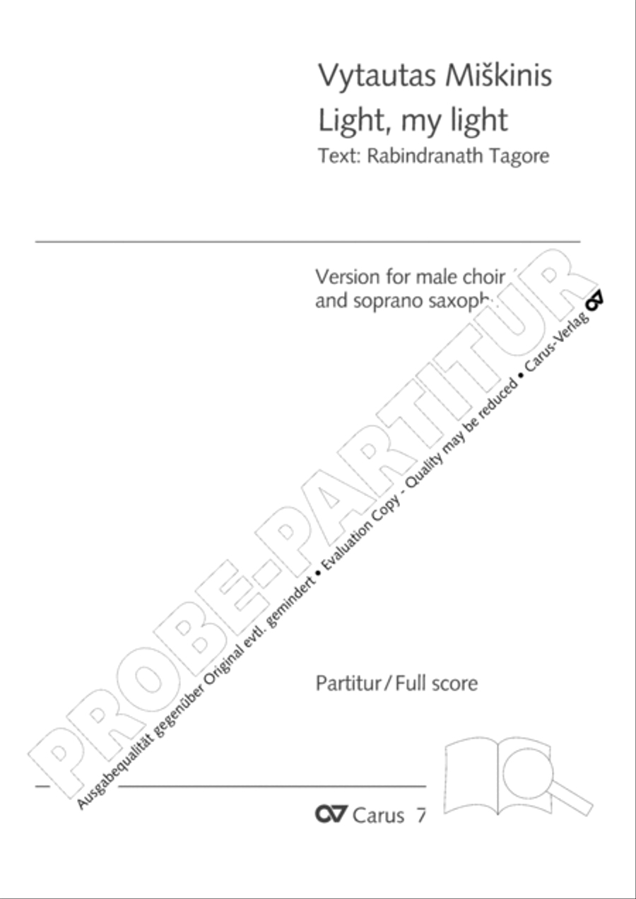 Light, my light TTBB scores gallery preview page 2