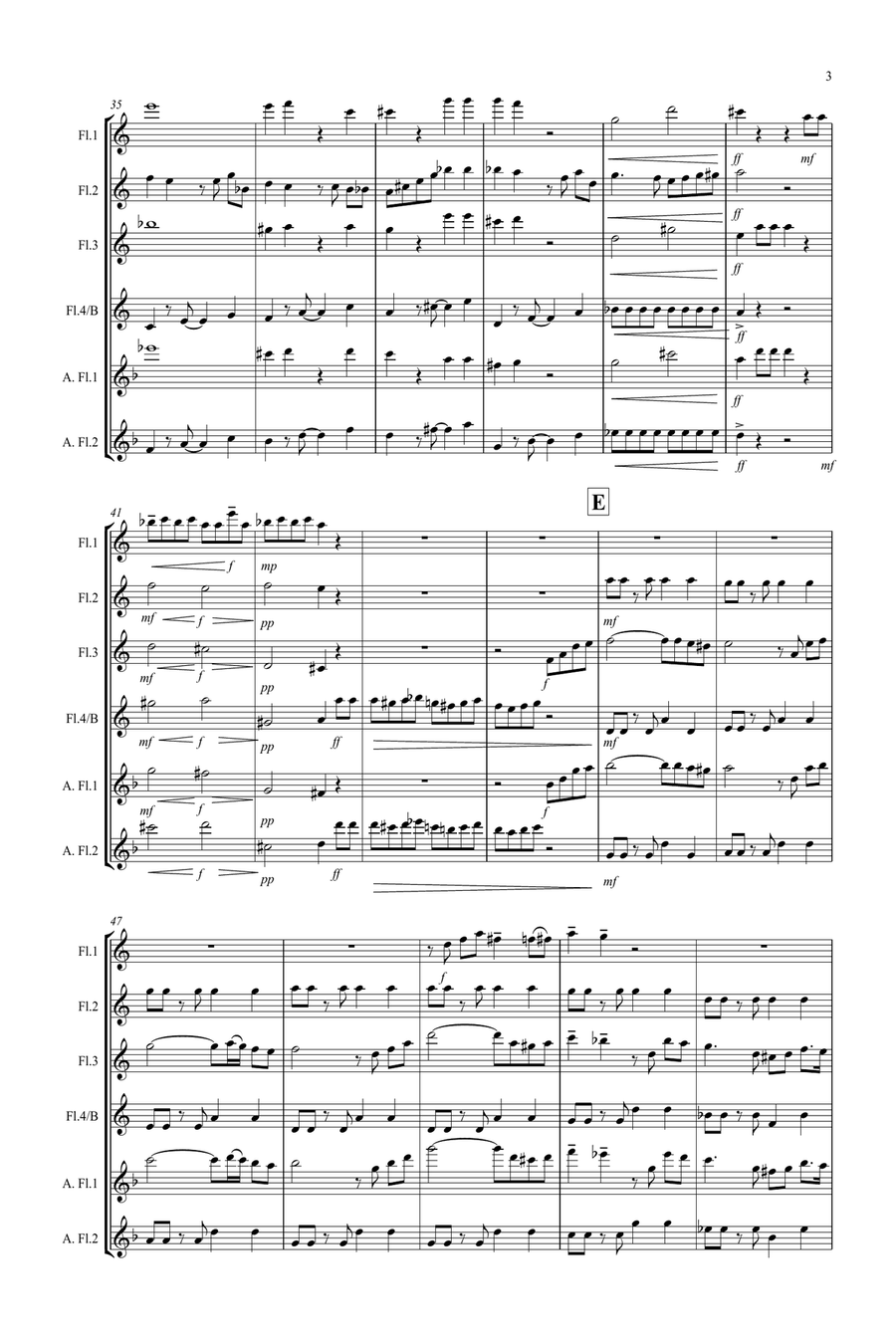 Tasty Tango for Flute Quartet Flute Quartet scores gallery preview page 3