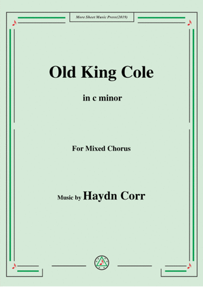Book cover for Haydn Corri-Old King Cole,in c minor,for Mixed Chorus