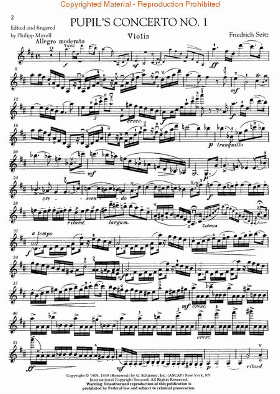 Pupil's Concertos, Complete Violin Solo scores gallery preview page 2