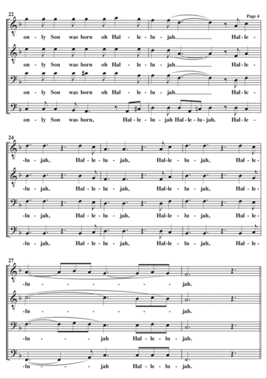 Hallelujah TTBB scores gallery preview page 4
