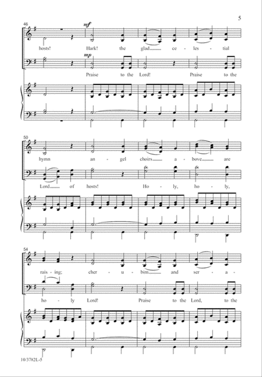 Holy God, We Praise Your Name 4-Part scores gallery preview page 6