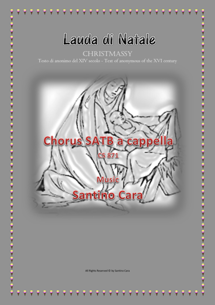 Lauda di Natale - Christmassy for SATB choir a cappella image number null