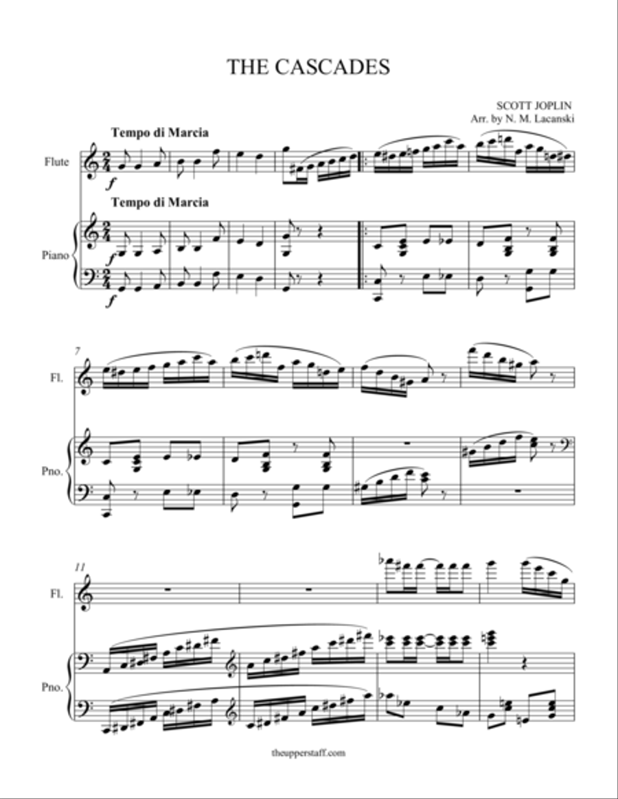 The Cascades The Cascades Flute Solo scores gallery preview page 1