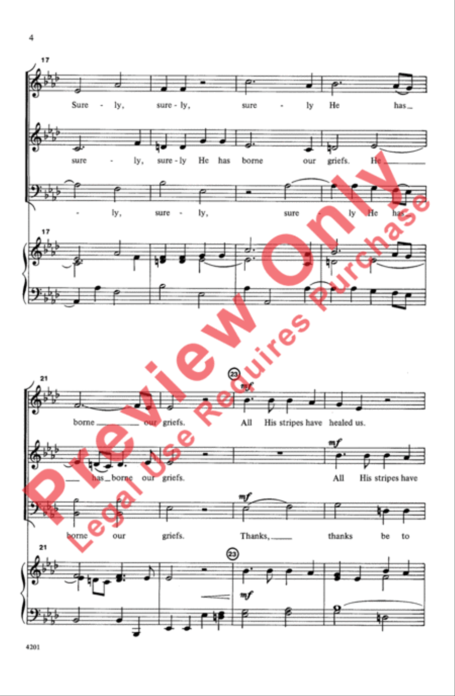 He Was Wounded 3-Part scores gallery preview page 4