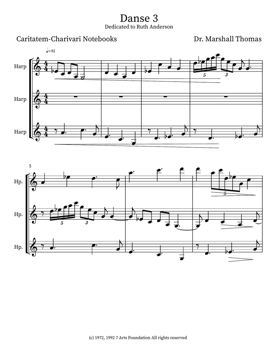 Danse 3 Small Ensemble scores gallery preview page 1