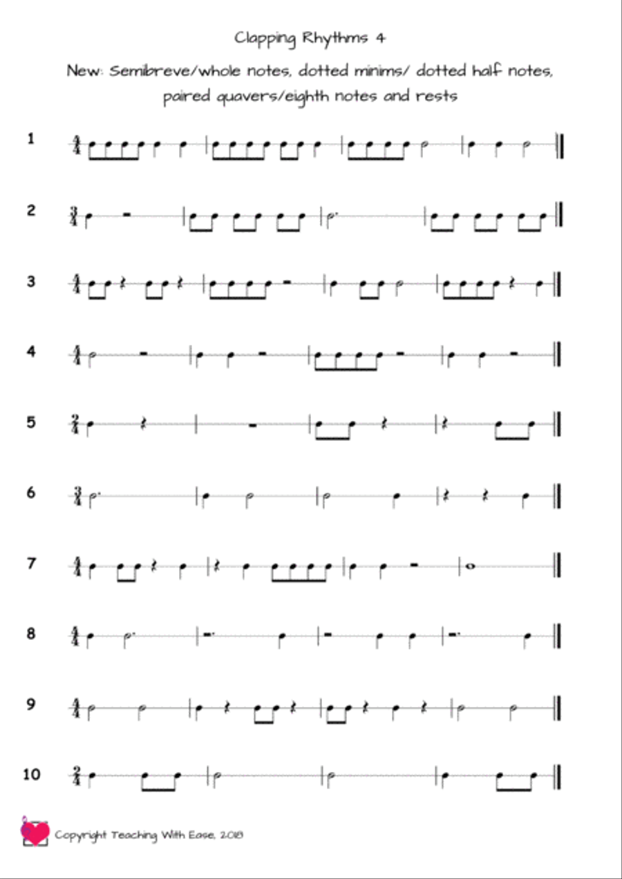 Clapping Rhythms Part scores gallery preview page 6