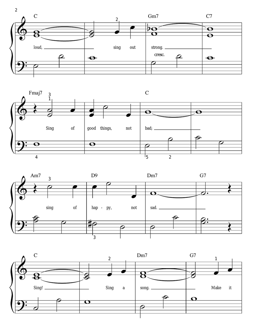 Sing Sing Easy Piano scores gallery preview page 2