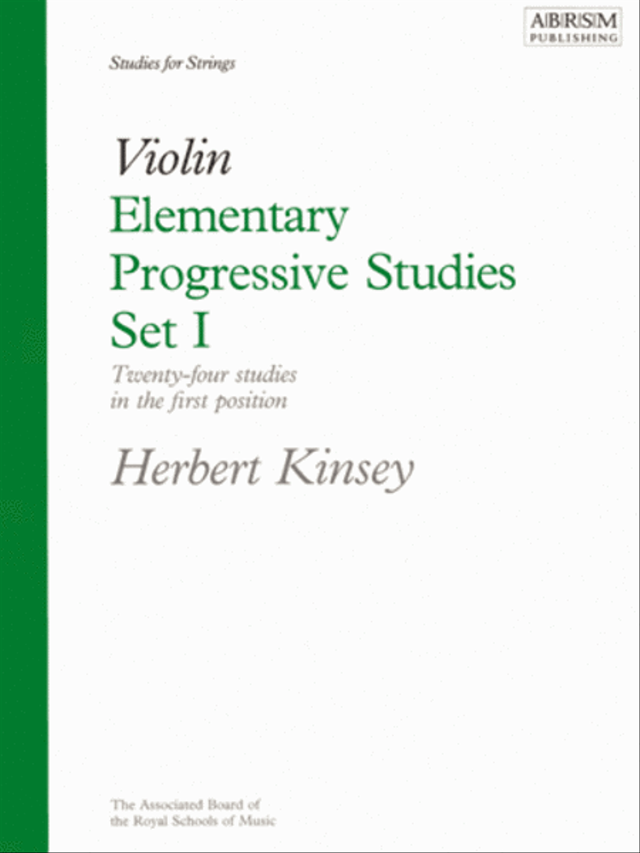 Elementary Progressive Studies, Set I for Violin Violin Solo - Sheet Music