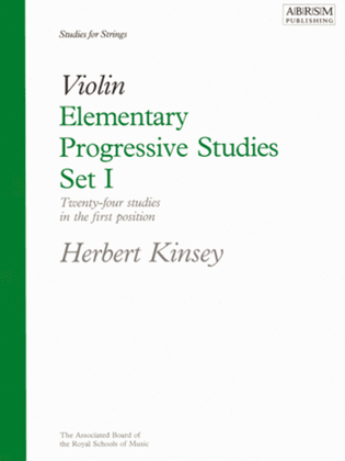 Book cover for Elementary Progressive Studies, Set I for Violin