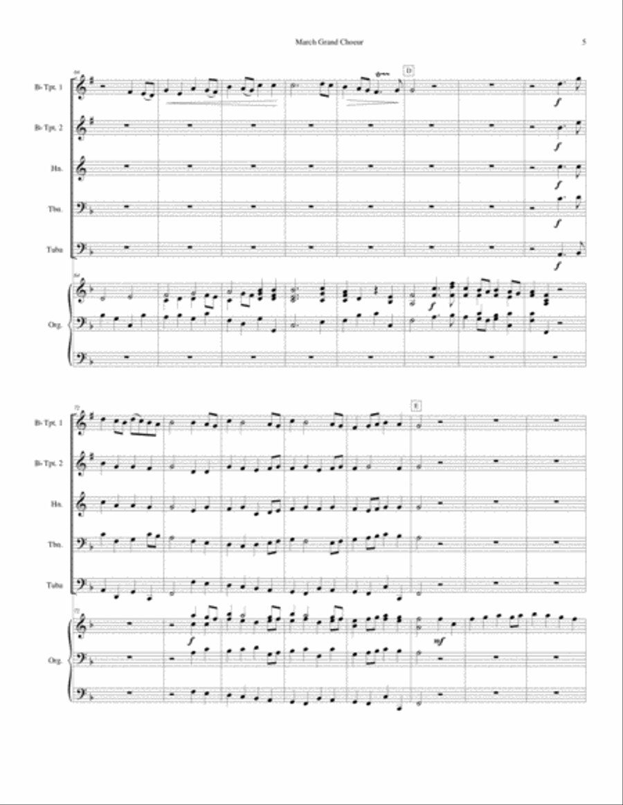 March Grand Choeur (Hero's, When With Glory Burning, from 
