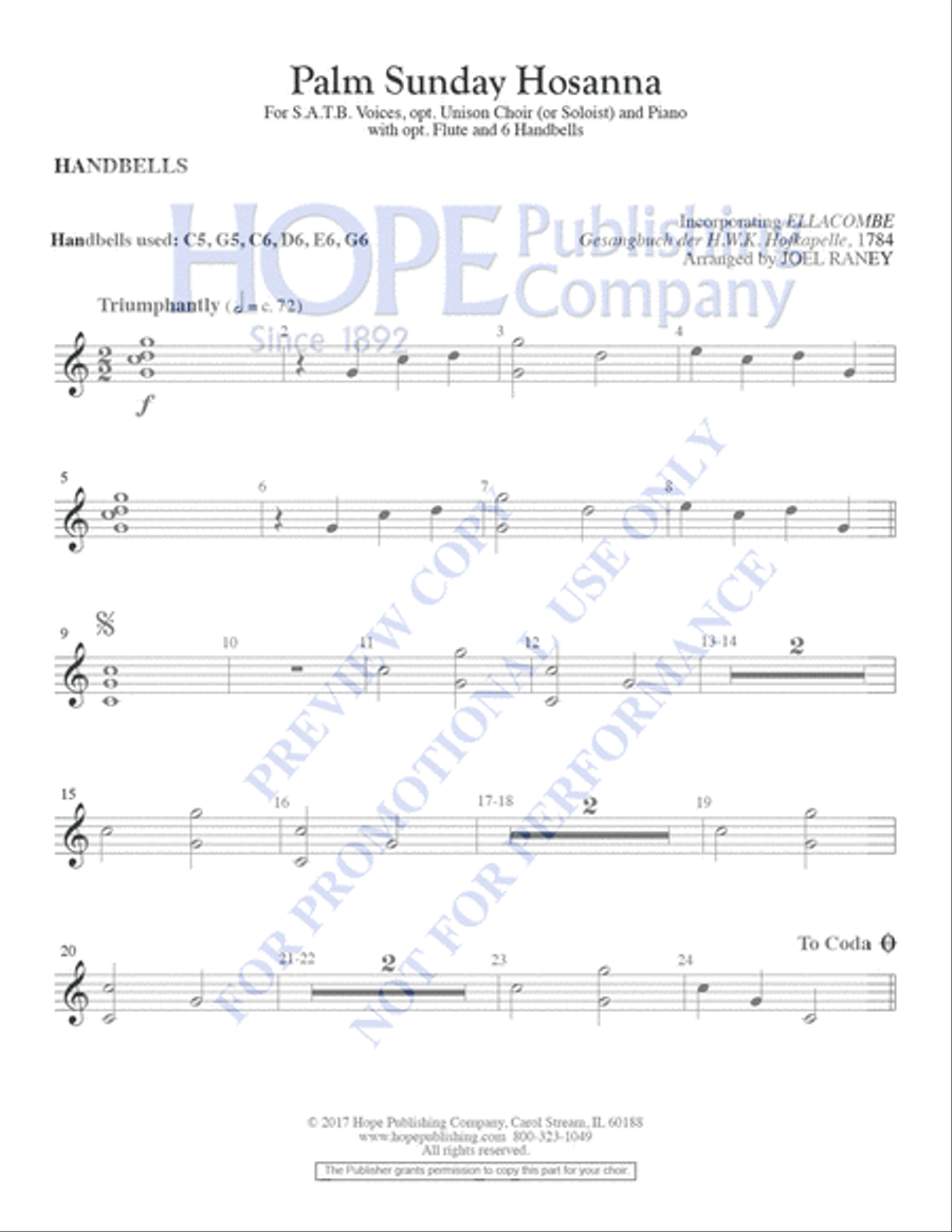 Palm Sunday Hosanna Palm Sunday Hosanna Unison Choir scores gallery preview page 18