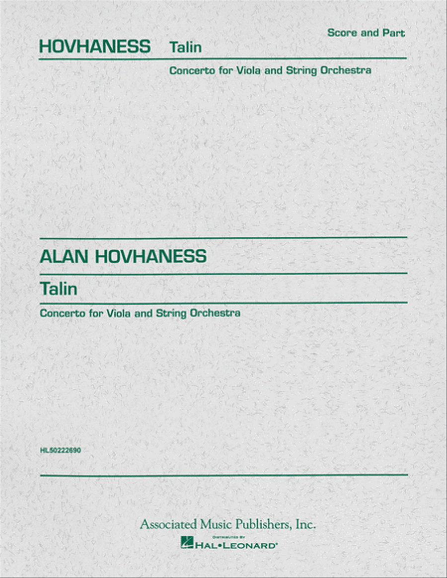 Talin Concerto Orchestra scores gallery preview page 1
