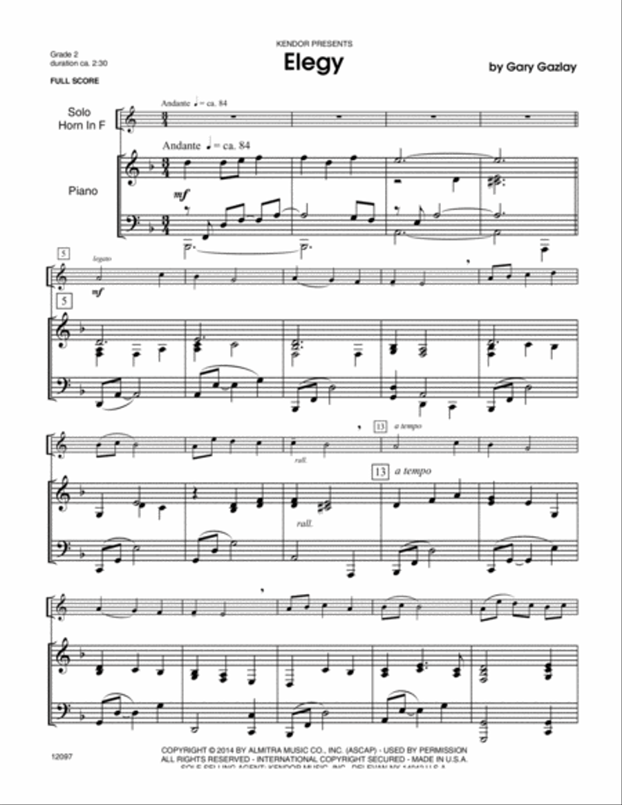 Elegy Horn scores gallery preview page 2
