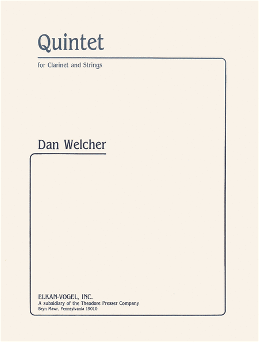 Quintet Clarinet scores gallery preview page 1