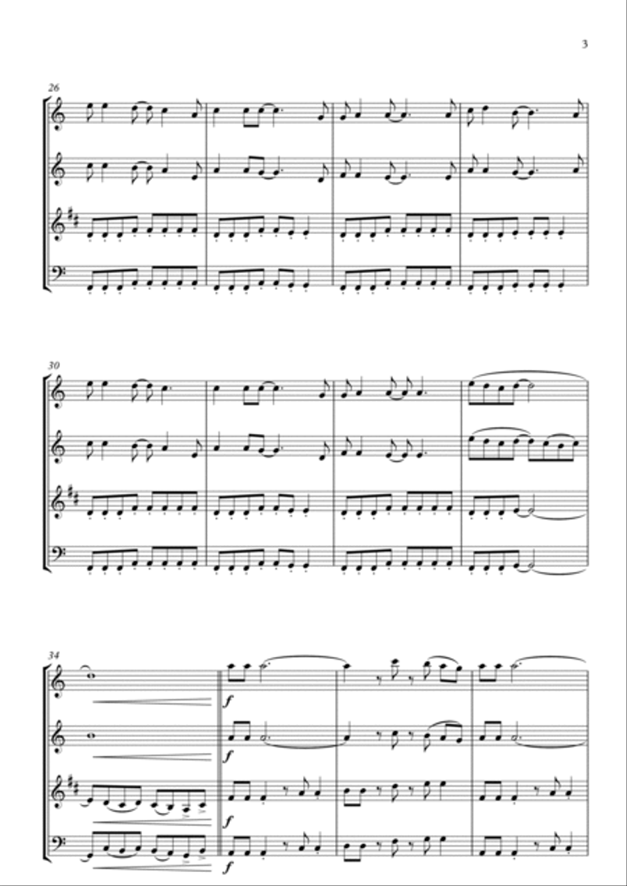 Rock You Like A Hurricane Woodwind Quartet scores gallery preview page 3