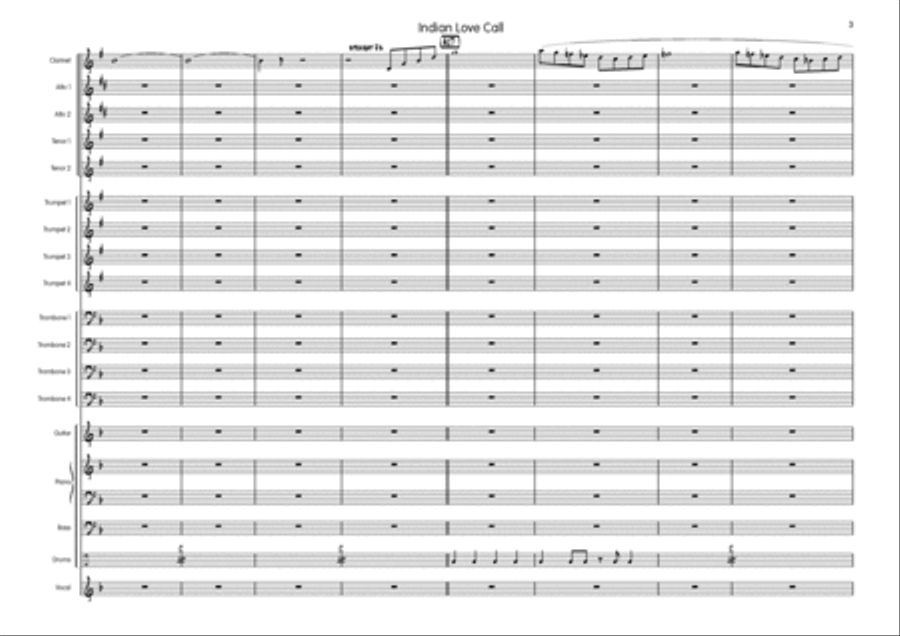 Indian Love Call Big Band scores gallery preview page 4
