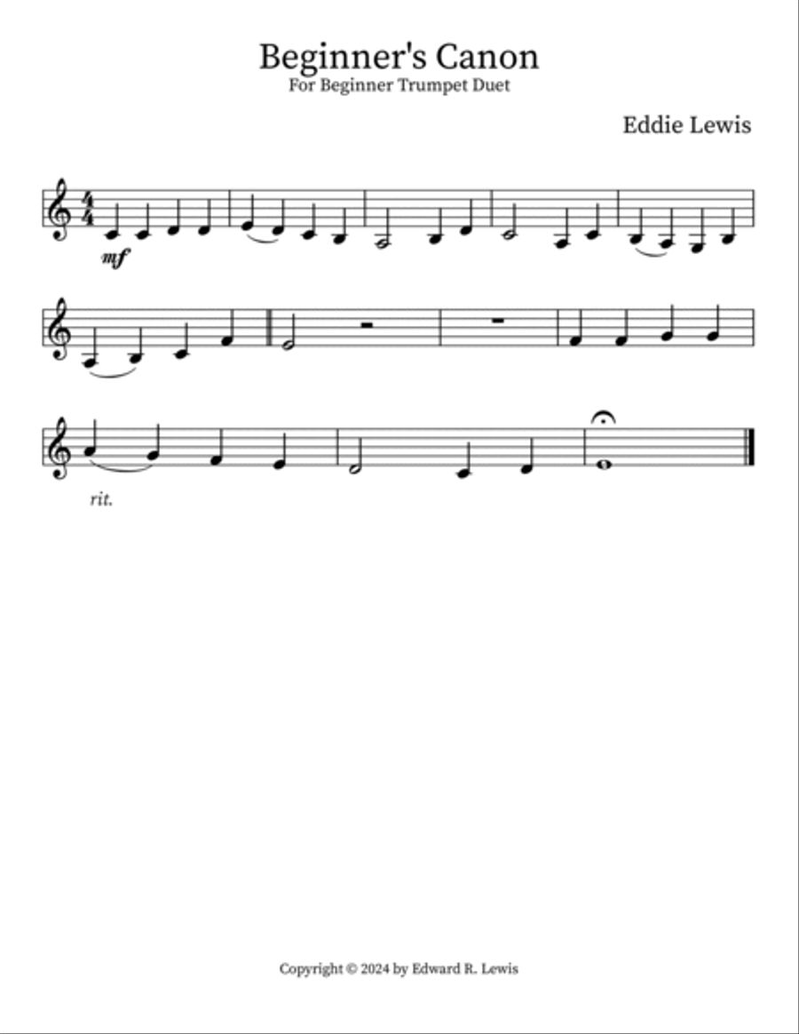 Beginner's Canon Beginner's Canon Score and Parts scores gallery preview page 2