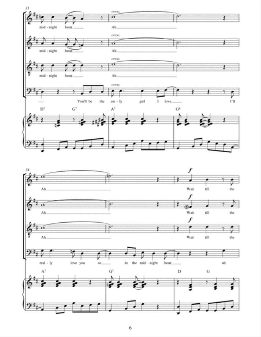 In The Midnight Hour 4-Part scores gallery preview page 6