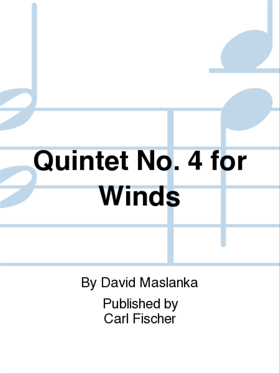 Quintet No. 4 For Winds Woodwind Quintet scores gallery preview page 1