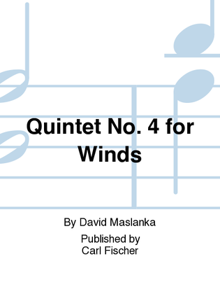 Book cover for Quintet No. 4 For Winds