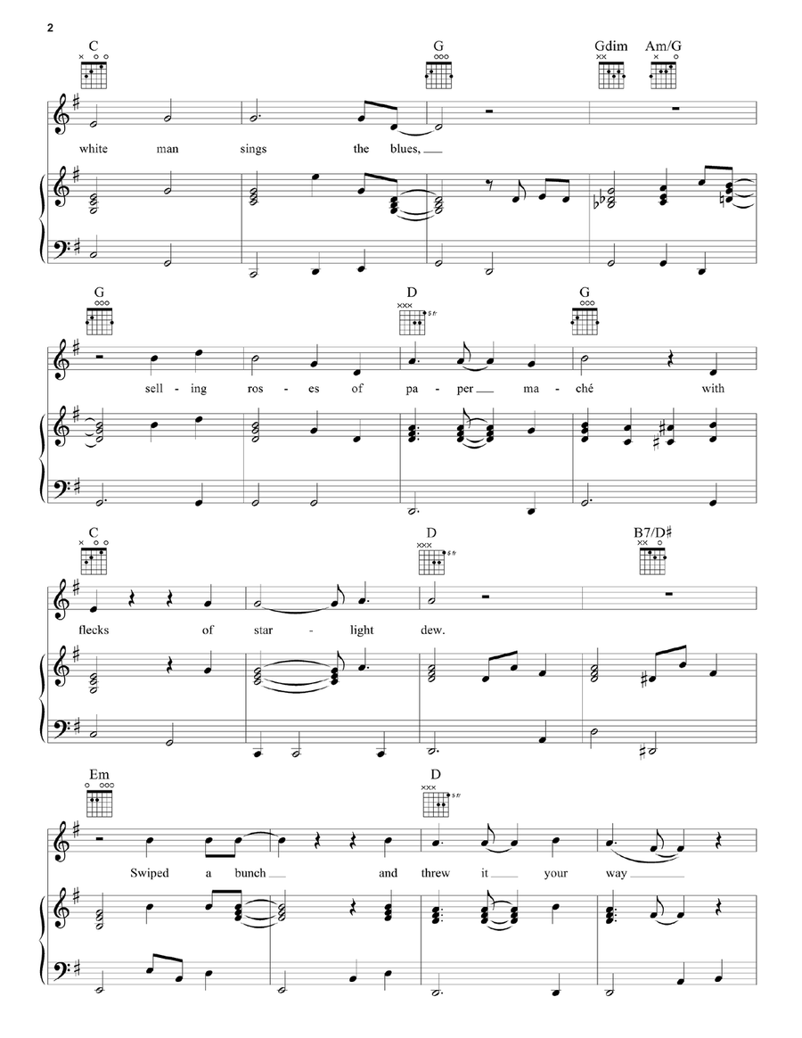 Lazy River Road Piano, Vocal, Guitar scores gallery preview page 2