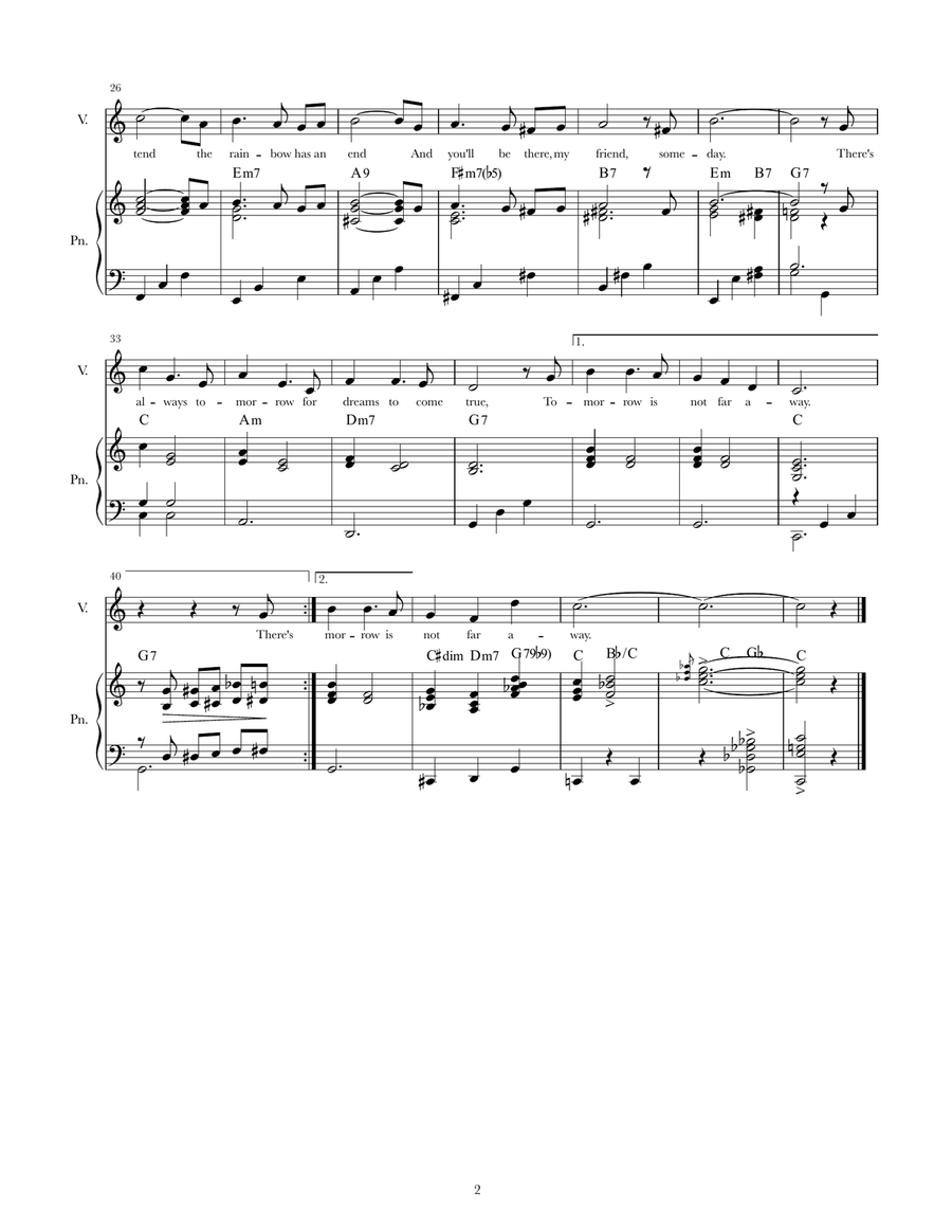There's Always Tomorrow Piano, Vocal scores gallery preview page 2