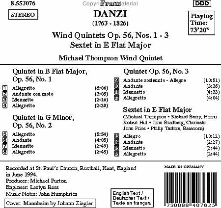 Wind Quintets Op. 56 Nos. 1-3 image number null
