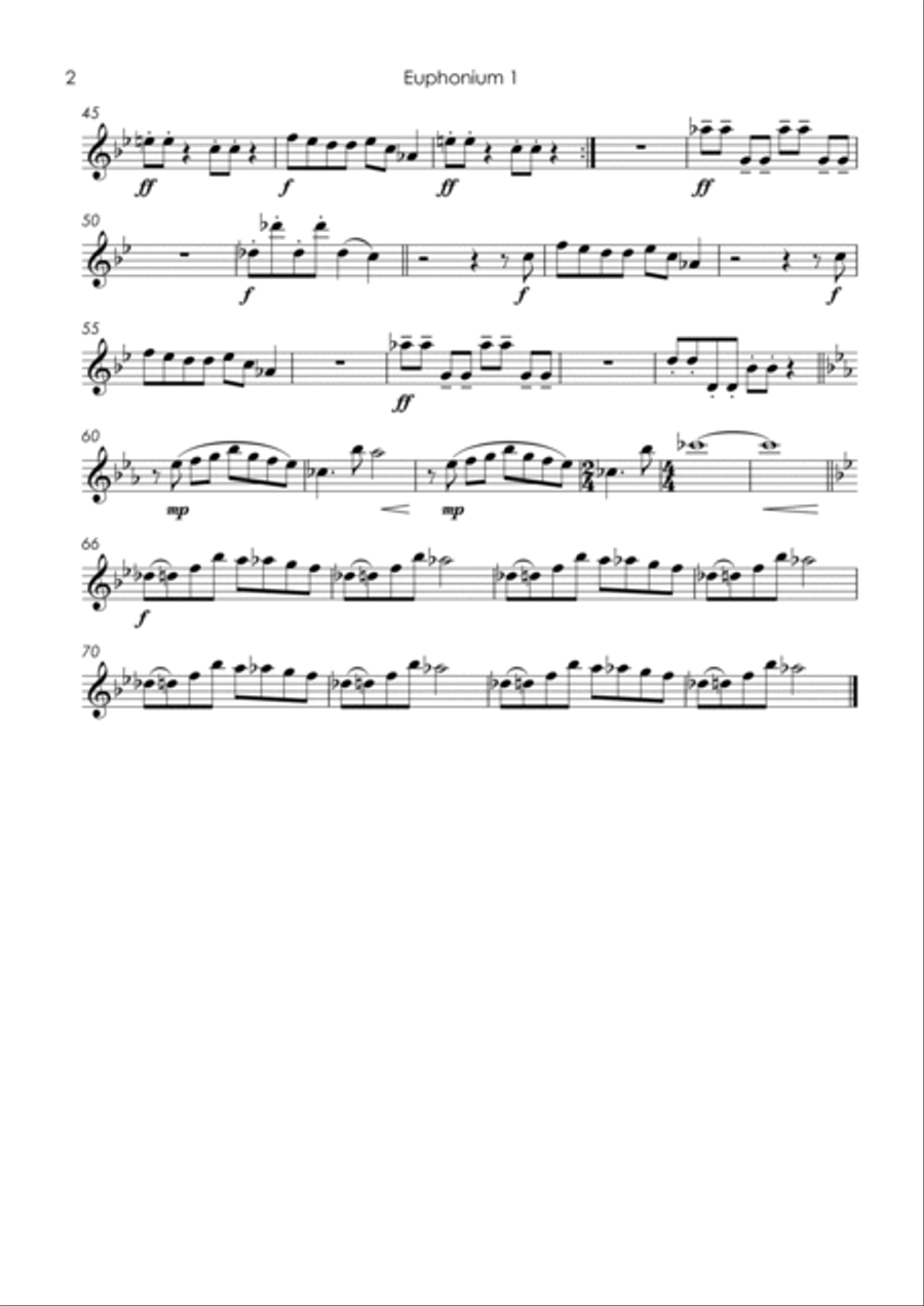 Driving In My Car Euphonium scores gallery preview page 4