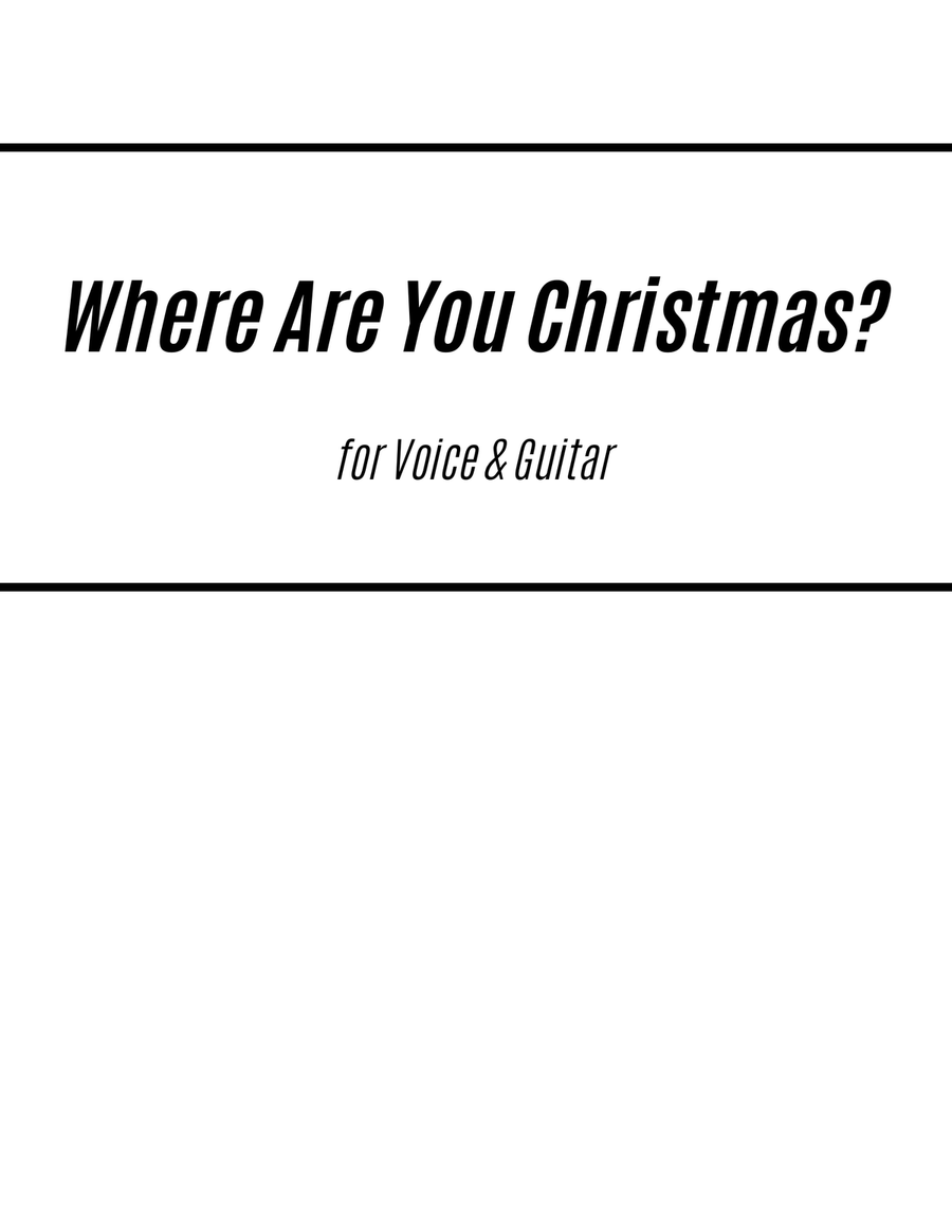 Where Are You Christmas? Where Are You Christmas? Acoustic Guitar scores gallery preview page 1