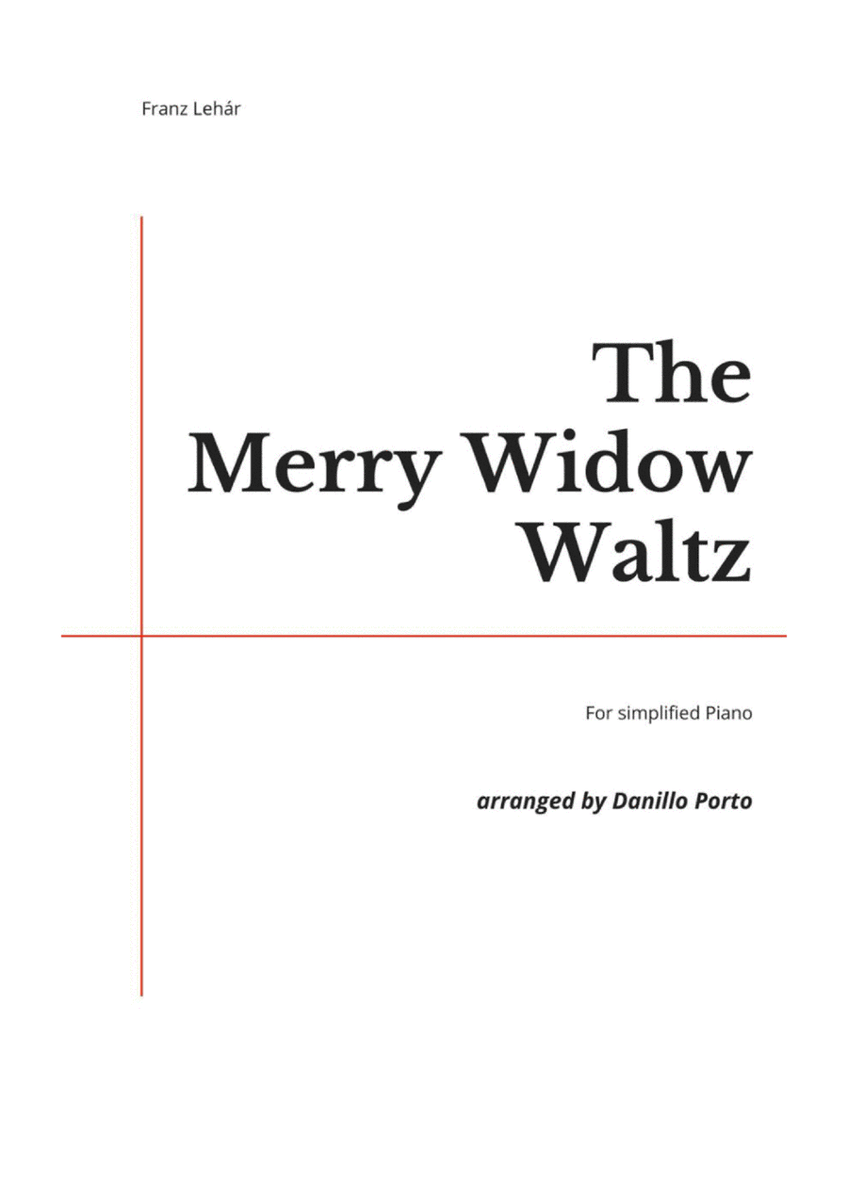 F. Lehar - The Merry Widow Waltz - Piano Easy image number null