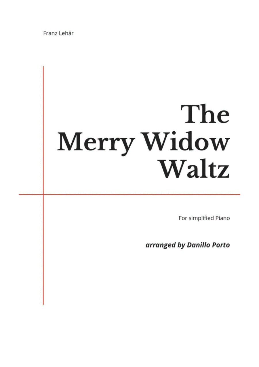F. Lehar - The Merry Widow Waltz - Piano Easy Easy Piano scores gallery preview page 1