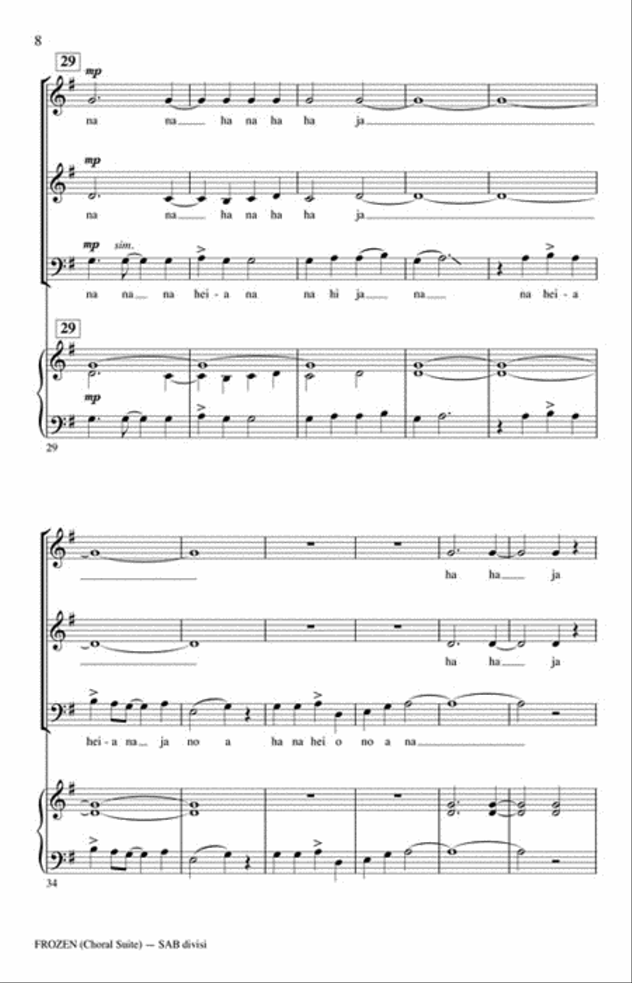 Frozen (Choral Suite) Frozen (Choral Suite) Divisi scores gallery preview page 6