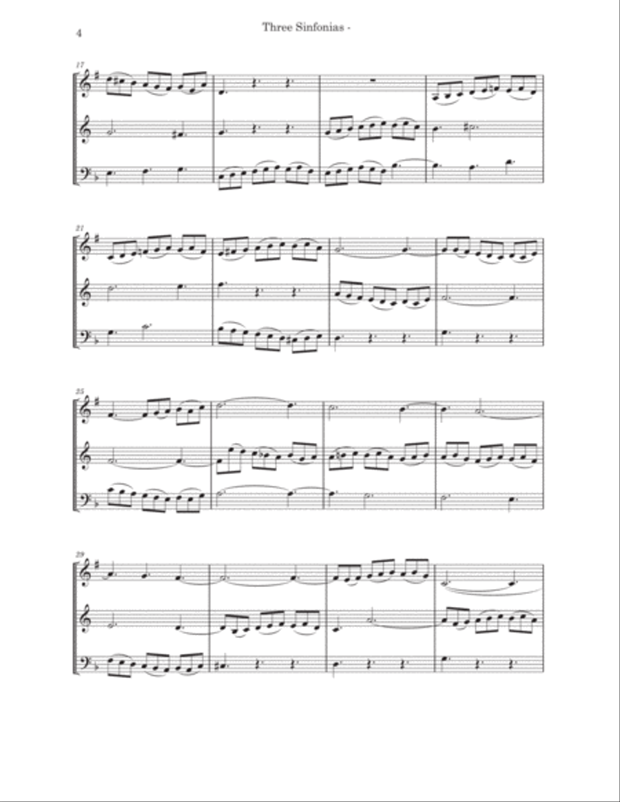 Three Sinfonias for Brass Trio Brass Trio scores gallery preview page 4