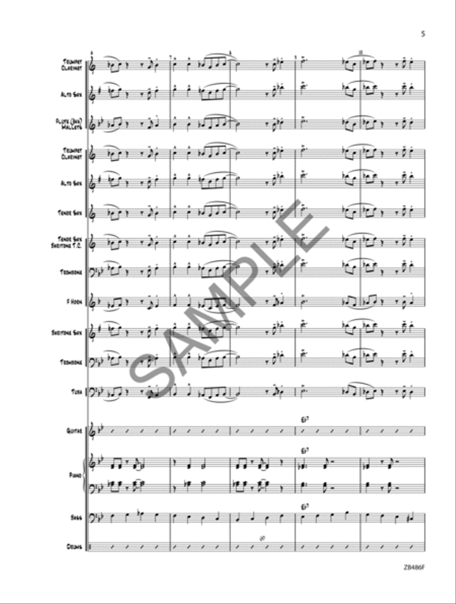 What About Blues? - Score Concert Band scores gallery preview page 6