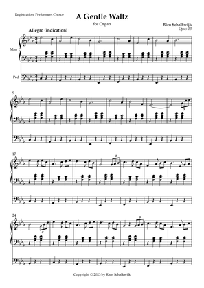 A Gentle Waltz (for organ), Opus 13