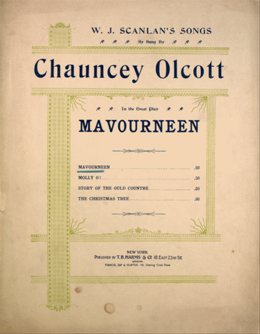 W.J. Scanlan's Songs. Mavourneen Voice scores gallery preview page 1