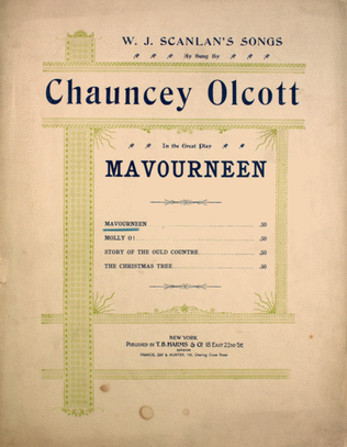 Book cover for W.J. Scanlan's Songs. Mavourneen