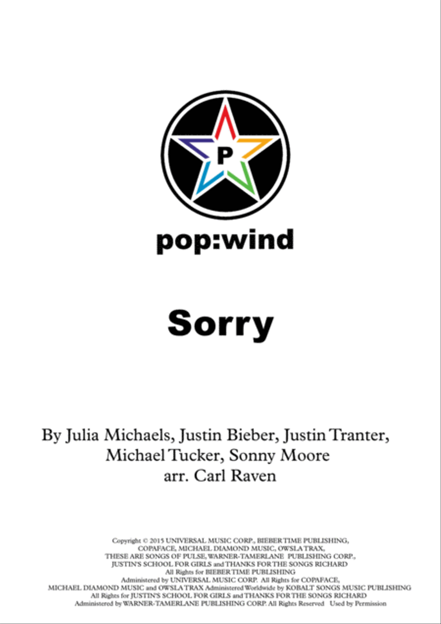 Sorry Trumpet Solo scores gallery preview page 1