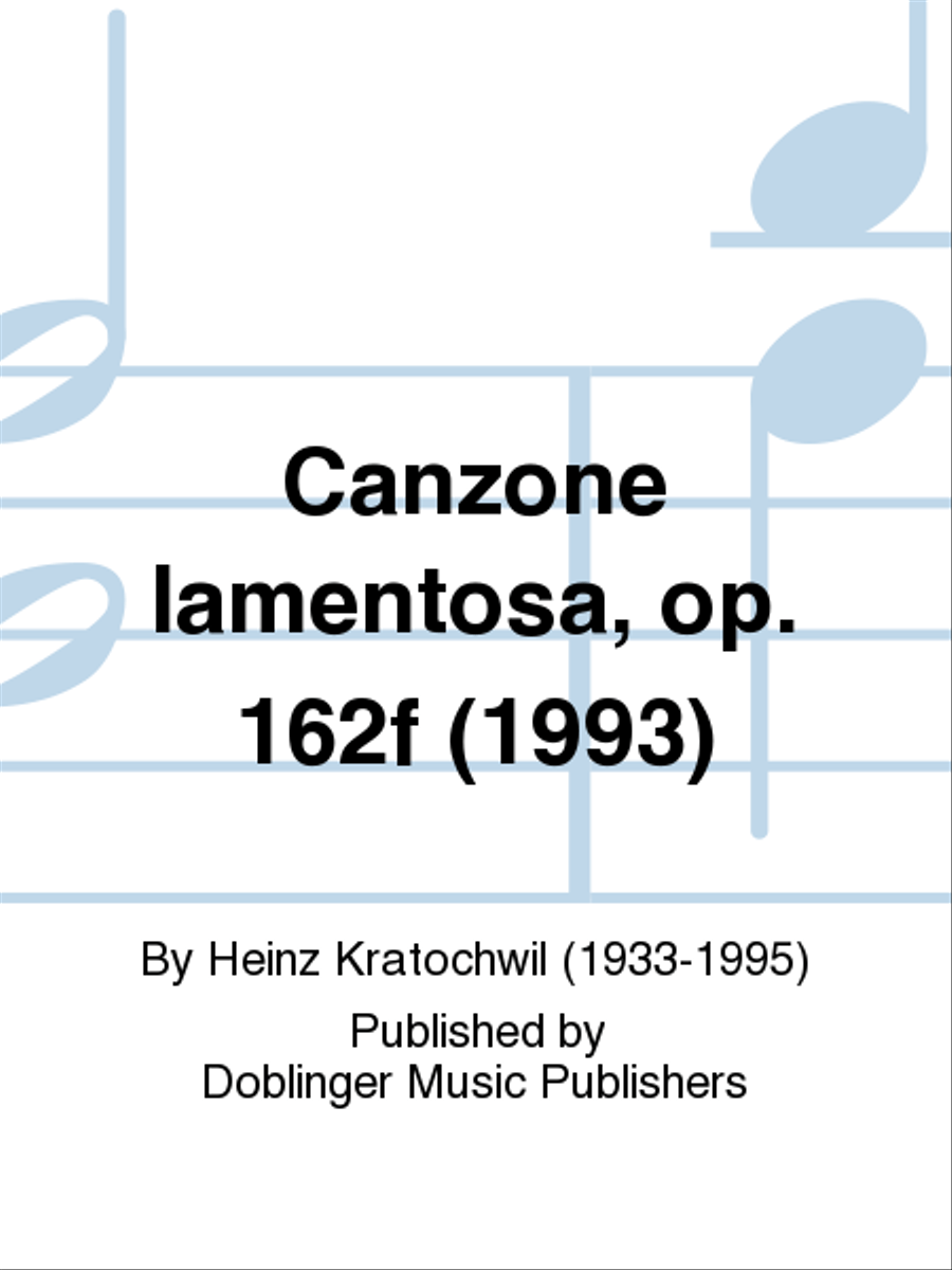 Canzone lamentosa, op. 162f (1993) TTBB scores gallery preview page 1