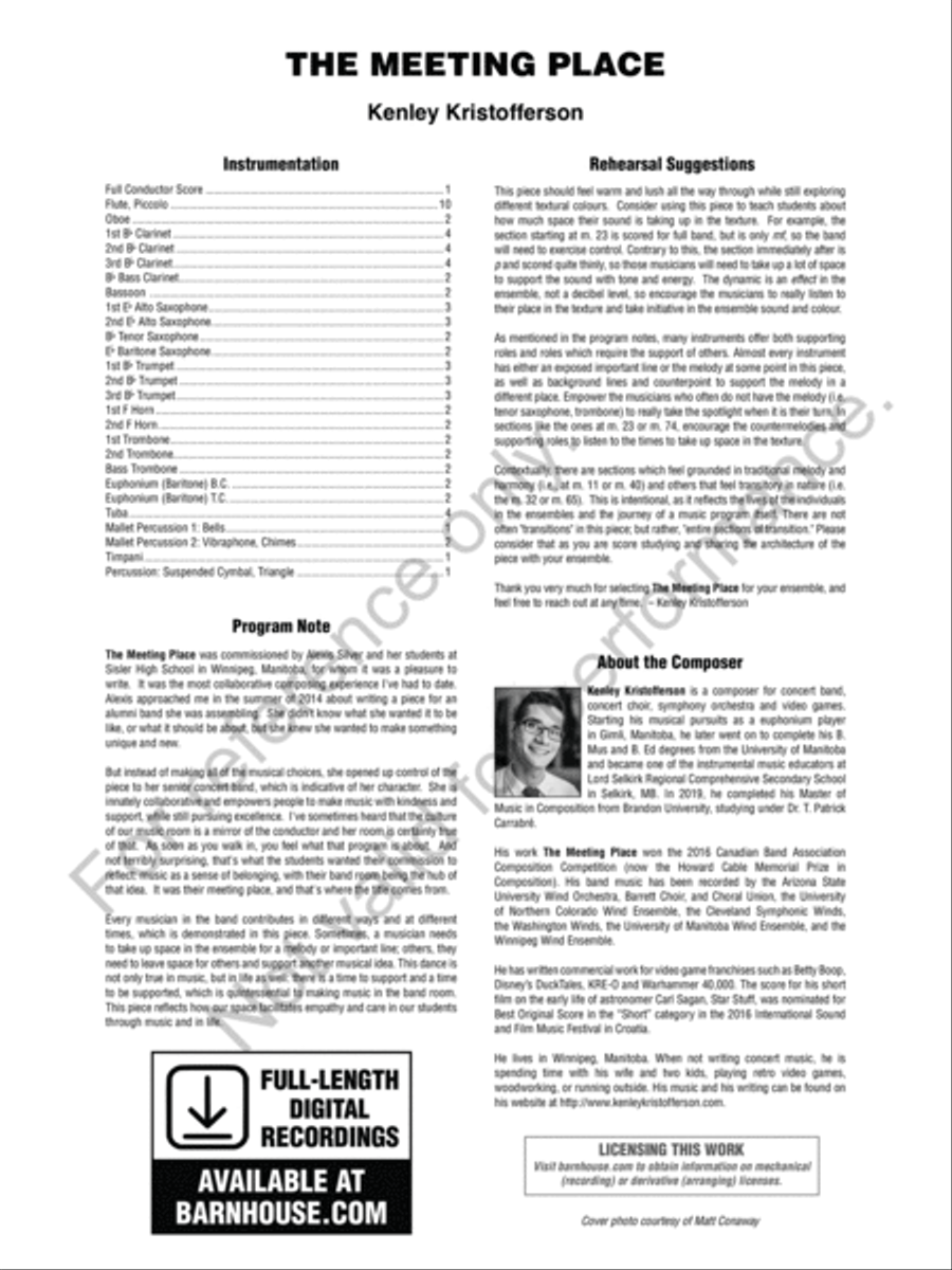 The Meeting Place Concert Band scores gallery preview page 3