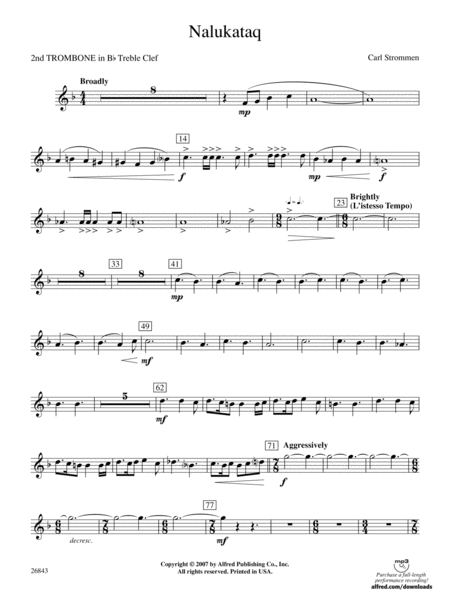Nalukataq: (wp) 2nd B-flat Trombone T.C.