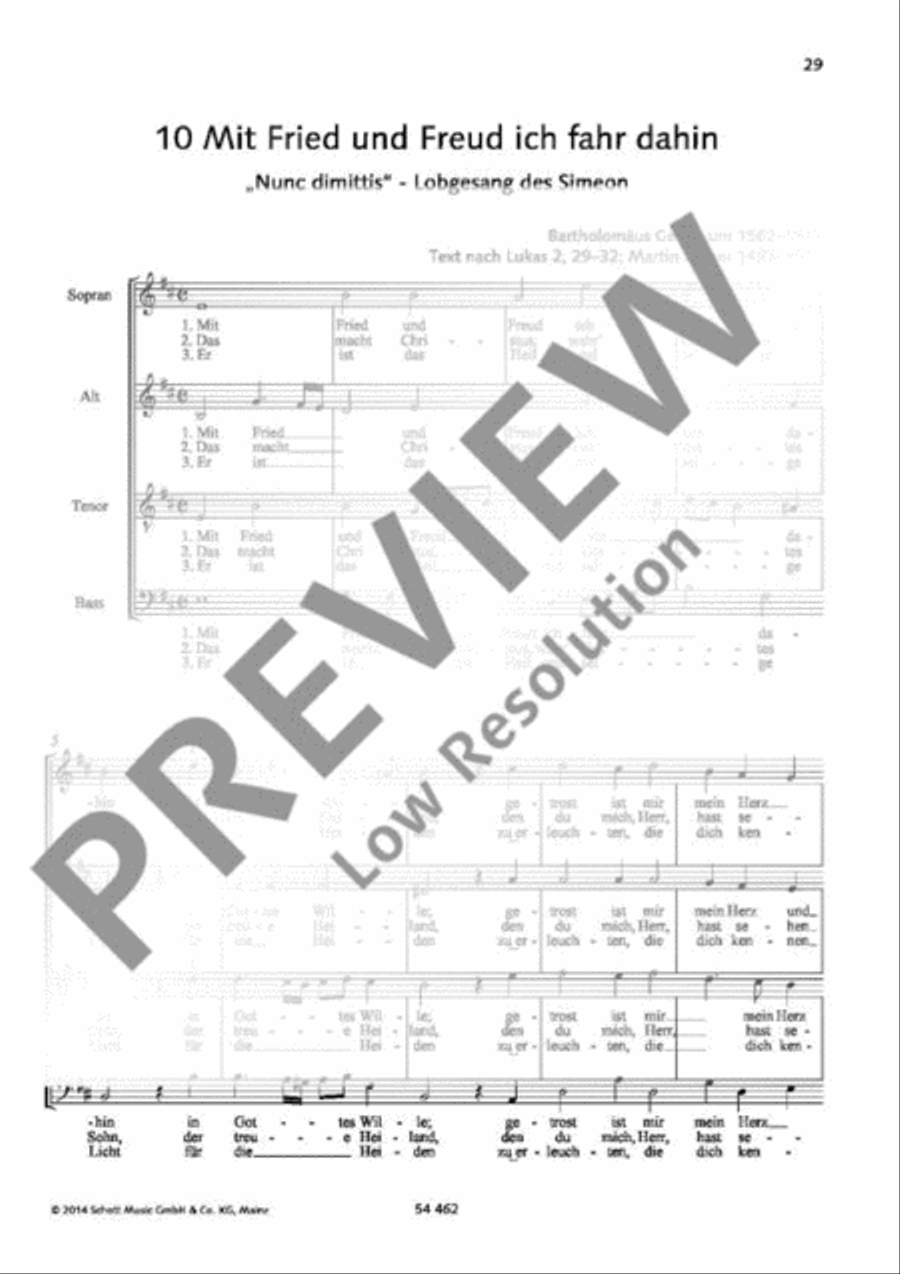 Mit Fried und Freud ich fahr dahin 4-Part scores gallery preview page 2