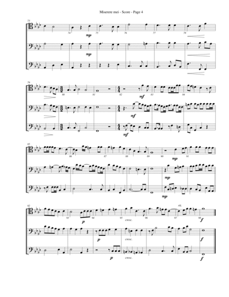 Miserere mei for Trombone or Low Brass Trio image number null