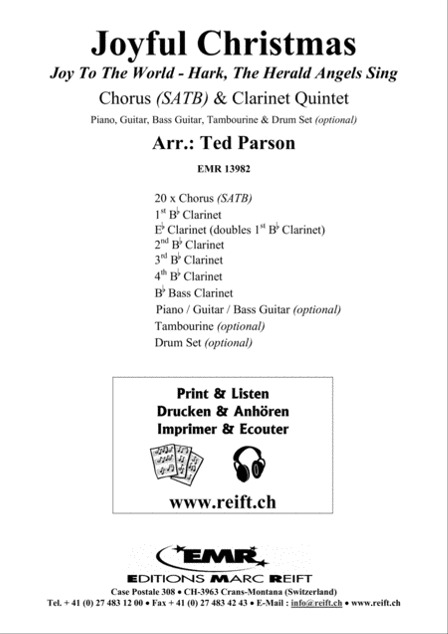 Joyful Christmas Clarinet Quintet scores gallery preview page 2