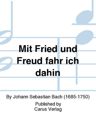 Book cover for Mit Fried und Freud fahr ich dahin