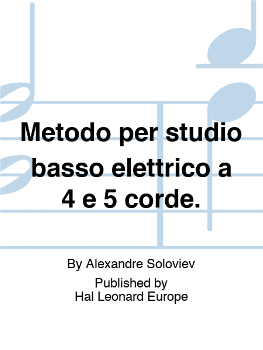 Metodo per studio basso elettrico a 4 e 5 corde Bass Guitar scores gallery preview page 1